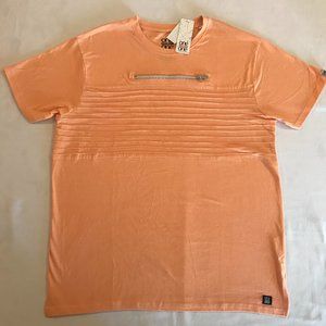 One Point One Men's Peach Color Shirt